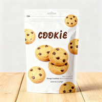 Sac d'emballage alimentaire à fermeture éclair pour poudre de chocolat, noix, refermable, impression personnalisée, sac à fermeture éclair, sachet debout
