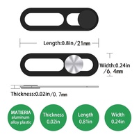 Cache-caméra avant coulissant double pour smartphone, anti-espion, protection de confidentialité, autocollant de sécurité fin pour webcam