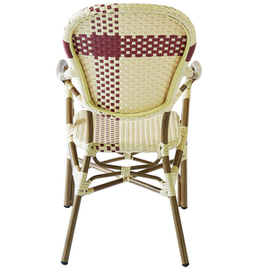 Bistro francés al aire libre muebles de jardín de ratán de bambú mira tejido de mimbre de ratán sillas - Product Image 5