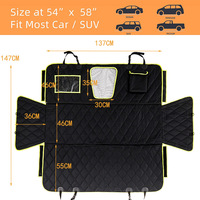 Tapis de protection imperméable antidérapant pour chien de compagnie tapis de doublure de cargaison de coffre de voiture avec housses de siège latérales pour sièges baquets
