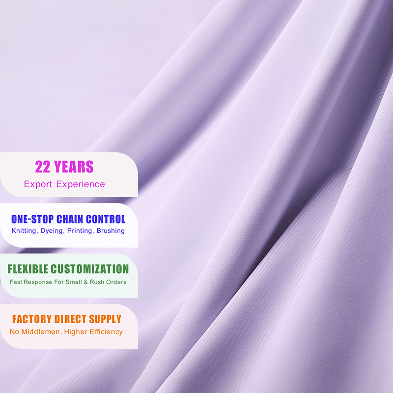 Wholesale Soft Knitted Spandex 30 Nylon 70 Double Faced Free Cut Soft Stretch Yoga Fabric For Sports