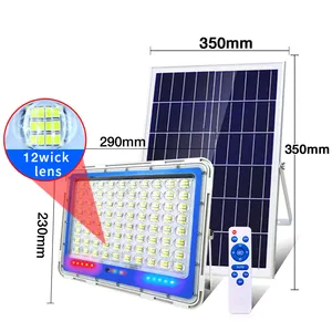 Proyektor Tenaga Surya Remote Control, Proyektor Tenaga Surya 25W 30W 40W 60W 100W 200W 300W 400W 500W 600W Tenaga Surya Lampu Sorot Luar Ruangan