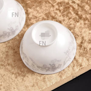 Assiettes plates en porcelaine nordique en céramique de luxe bols Design de luxe 6 bols 6 cuillères stockés mariages restaurants - Product Image 5