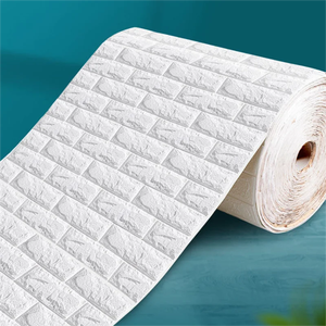 Nhà sản xuất giấy dán tường trang trí nhà cửa, chất liệu xốp mềm, gạch tường 3D, cuộn giấy dán tường - Product Image 2