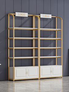 Kệ Trưng Bày Trang Điểm Cho Tiệm Giày Bằng Kim Loại Có Túi Nhiều Lớp Hiện Đại Theo Yêu Cầu Kệ Trưng Bày Mỹ Phẩm Bằng Thép Không Gỉ - Product Image 3