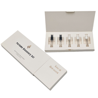 Coffret d'échantillons de parfum personnalisé 5x2ml, coffret découverte de parfums avec logo en estampe à chaud, coffret cadeau en papier