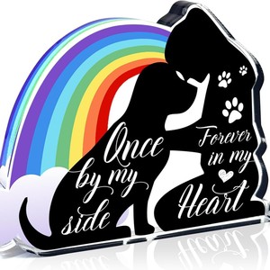 Acrylic Dog <b>Memorial</b> Plaque Once by My Side Forever in My Heart Pet Remembrance Keepsake Sympathy <b>Gift</b> for Dog Lovers - Product Image 6