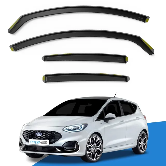 Ford Fiesta MK8 2017-2023 5 Door Hatchback Wind Deflectors Rain Visor Guards 4pc
