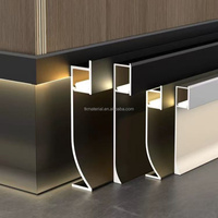 Leuchtende Moderne Hotel-Aluminiumlegierung LED-Sockelleistenleuchte Aufputz-Eckleuchte Umweltfreundlich Langlebig Wasserbeständig Einfach Matt