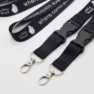 Personalized Sublimation Eco-friendly <b>Polyester</b> Detachable Buckle Construction Company ID Card Holder Breakaway Keychain <b>Lanyard</b> - Product Image 2