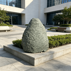 Pierre naturelle verte, roche paysagère veinée verte, pour jardin extérieur, roche décorative durable, élément de jardin vertical - Product Image 5