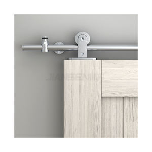 Système de porte coulissante en acier inoxydable, kits de quincaillerie pour porte coulissante de grange, système de roulettes coulissantes, accessoire - Product Image 2