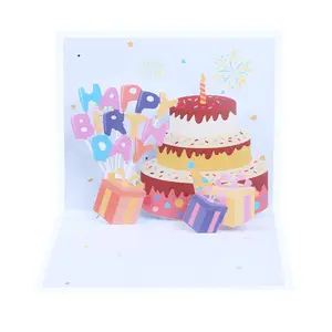 3D 팝업 생일 축하 카드 인사말 카드 비즈니스 결혼 선물 생일 생일 청첩장 봉투
