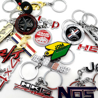 Porte-clés en métal vintage de gros pour modification de voiture, style JDM pour HKS, en alliage de zinc, en stock