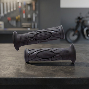 K Star TPR Handlebar <b>Grip</b> Set L/R Black Universal <b>Motorcycle</b> Parts - Product Image 2