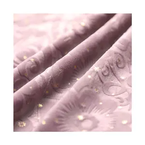 Großhandel geprägte gedruckt polyester hause textil baby tuch spandex super weiche stoff