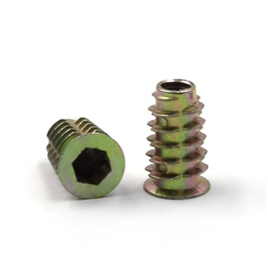Zinc Alloy Thread Inserts M6 M8 M10 Metric Fully Threaded <b>Socket</b> Hexagon Internal External <b>Screw</b> Connectors - Product Image 1