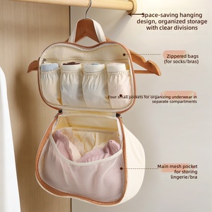 Tas Penyimpanan <span class=keywords><strong>Bra</strong></span> Tahan Air dengan Ritsleting, Kotak <span class=keywords><strong>Organizer</strong></span> Portabel Kapasitas Besar untuk Perjalanan & Rumah Tangga - Product Image 5