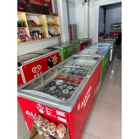 Freezer Display Dingin Terbaik 1000 Liter, Freezer Besar untuk Peralatan Dapur, Kulkas Freezer Komersial