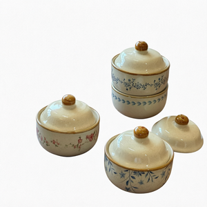 Lelyi Japanese Retro Hand-painted <b>Ceramic</b> Soup Bowl Cute Steamed <b>Egg</b> Bowl 400ml Stew Pot Party Use - Product Image 1
