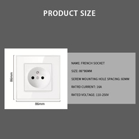 Enchufe de Pared Doble Europeo Eléctrico de Alta Calidad, Moderno, Francés y Alemán, con Panel de Montaje, USB Tipo-C, Carga Rápida 80W