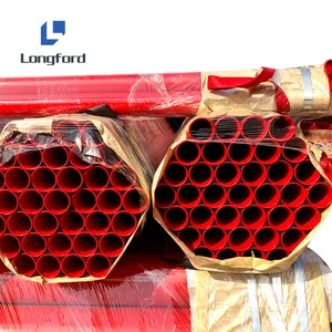 美国材料试验学会SCH40认证战争遗留爆炸物碳钢管RAL3000红色涂槽端无缝涂漆钢管