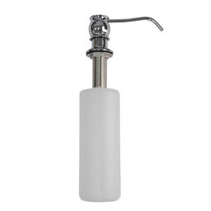 Manual Soap Dispenser 500 Ml Chrome Plated Brass Easy Installation Kitchen Sink Use - Product Image 1