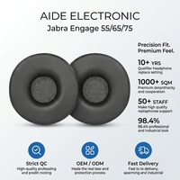 Coussinets d'oreille de remplacement Hotsell pour casques Jabra Engage 55/65/75 - Cuir noir, mousse à mémoire de forme respirante, housse de coussin d'oreille privée