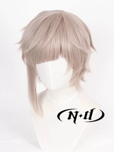 Peluca de Cosplay Corta de 35 cm, Color Marrón Claro, 14 Pulgadas, Base de Encaje Francés, 100% Densidad, Fibra Sintética Nakajima <span class=keywords><strong>Atsushi</strong></span>, Venta al Por Mayor - Product Image 3