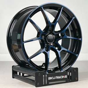 Jantes forgées Bku 5x112 pour <span class=keywords><strong>Volkswagen</strong></span> <span class=keywords><strong>Golf</strong></span> <span class=keywords><strong>R</strong></span> GTI Mk6 Mk7 Mk8 Hatchback 19 <span class=keywords><strong>20</strong></span> 21 pouces, jantes en alliage monobloc noires personnalisées - Product Image 4