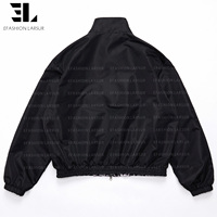 Blouson Bomber en Denim Sergé de Coton Réversible LARSUR, Effet Usé, Motif Léopard des Neiges, Coupe Courte, Style Aviateur, en Satin pour Homme