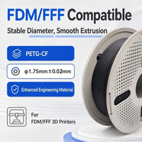 Filament PETG-CF en fibre de carbone 1,75 mm, haute résistance, rigide, faible déformation, matériau d'impression 3D pour imprimante 3D FDM