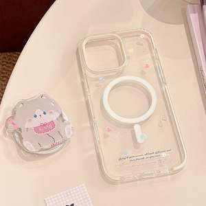 Custodia per telefono magnetica con supporto retrattile per gatto carino personalizzato per <span class=keywords><strong>iPhone</strong></span> 17 Pro Max antiurto <span class=keywords><strong>Cover</strong></span> per paraurti nuovo Design per donne ragazze - Product Image 1