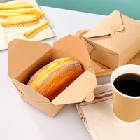 Contenants alimentaires jetables en papier kraft étanches imprimés UV biodégradables recyclables personnalisables pour le chewing-gum à sushi