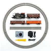 Kit de construction de train électrique à l'échelle HO 1/87, modèle de chemin de fer enfichable, locomotive en alliage, wagon de marchandises, train jouet RTR, paysage ferroviaire