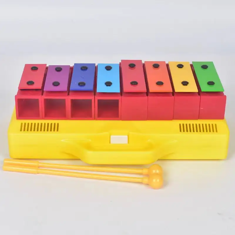 Harga kompetitif kualitas baik blok pelangi anak-anak mainan musik bayi grosir Xylophone Bass kayu