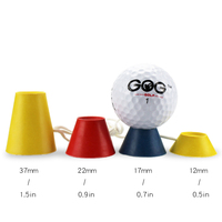 Ensemble de Tees de Golf en Caoutchouc 4-en-1, 4 Hauteurs Différentes avec Grande Coupelle d'Hiver et Design Bouteille de Bière, Accessoires de Golf Durables