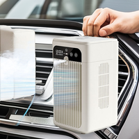 Nouveau climatiseur portable USB et à piles pour voiture, mini-refroidisseur personnel à évaporation ABS à 3 vitesses avec lumière nocturne