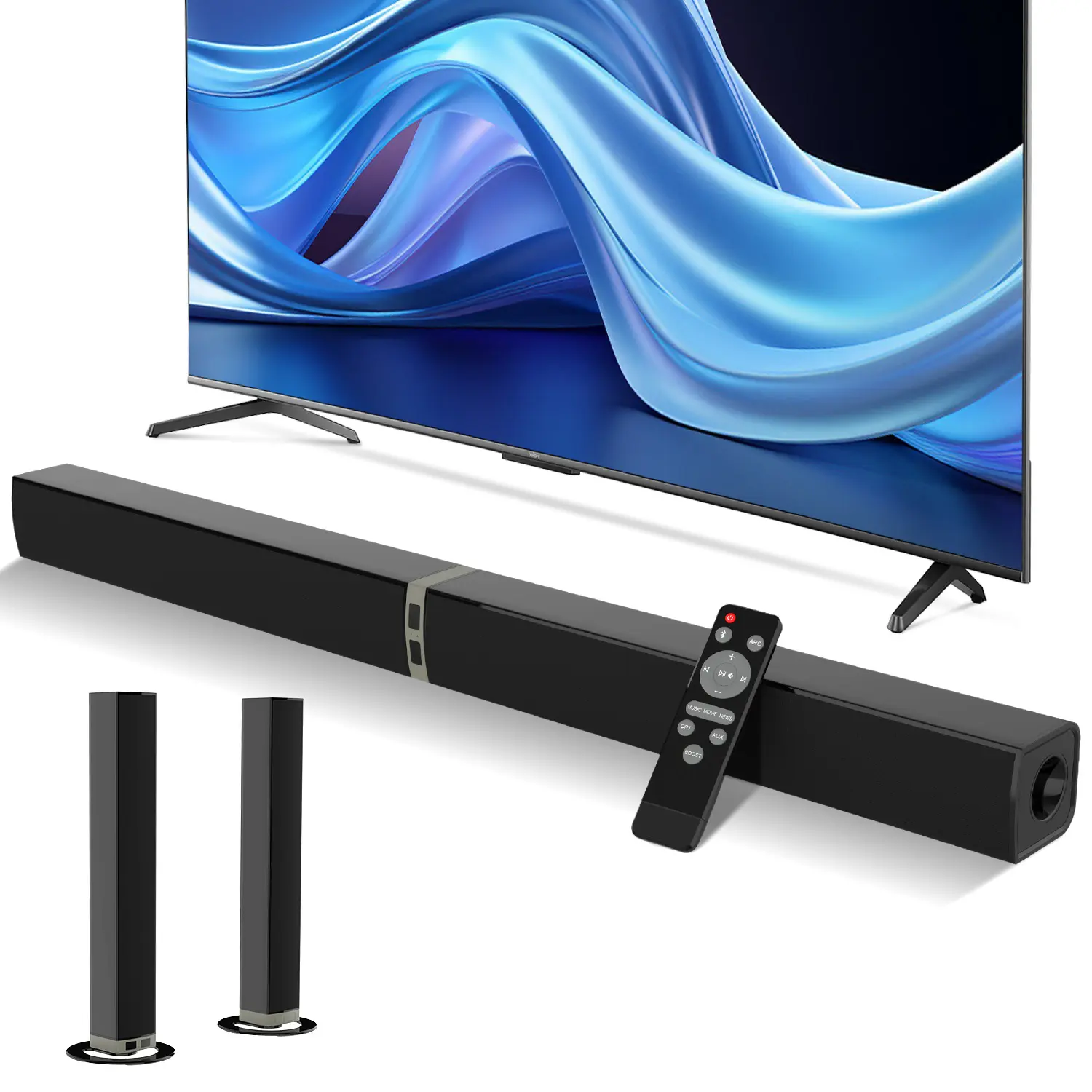 Nieuwe Home Theater Soundbar Voor Tv Draadloze Luidsprekers Soundbars Voor Tv Met Arc/Opt/Aux/Afstandsbediening