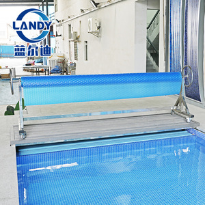 Enrouleur de bâche de piscine Landy en acier inoxydable 304, capacité de charge 70 kg, équipement d'isolation pour piscine extérieure - Product Image 2