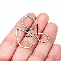 Anneaux en acier inoxydable fermés en forme de goutte d'eau OEM 16 21 26 mm pour la fabrication de bijoux DIY, fournitures pour la fabrication de boucles d'oreilles