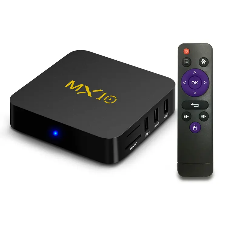 MX10 RK3328 Set Top Box 4GB/64GB Android 9.0 USB 3.0 4k Smart TV Box