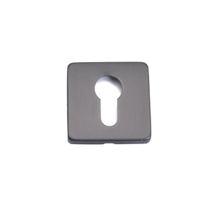 Cerradura de cilindro europea con roseta, orificio cuadrado para llave, escutcheon de acero inoxidable, cubierta para manija de puerta, para entrada, dormitorio, baño - Product Image 1