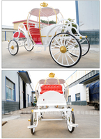 Chariot royal de Cendrillon d'usine, véhicule classique de conte de fées, pour mariage, modèle citrouille avec rideaux