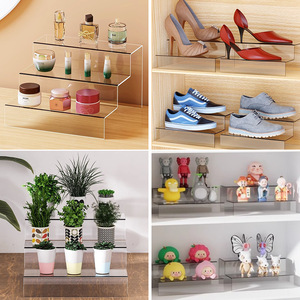 <strong>Acrylic</strong> <strong>Display</strong> <strong>Rack</strong> Support Customized Layers Transparent <strong>Acrylic</strong> Ladder Storage <strong>Rack</strong> For Goods <strong>Display</strong> - Product Image 4