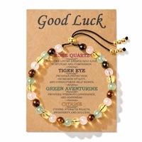 Bracelet ajustable en cristal naturel porte-bonheur CYNYA, quartz rose, œil de tigre, aventurine, citrine, bijoux de guérison, cadeau pour femmes