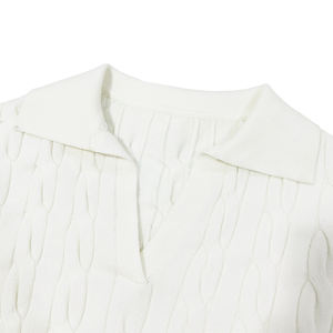 <span class=keywords><strong>Maglione</strong></span> a maniche lunghe da <span class=keywords><strong>donna</strong></span> di nuovo Design alla moda con cavo <span class=keywords><strong>Polo</strong></span> in Cashmere personalizzato <span class=keywords><strong>maglione</strong></span> lavorato a maglia - Product Image 5