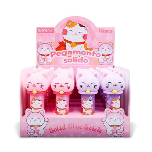 Wagyu Solid Glue Stick 16Pcs Cat Design For Kids Craft - Product Image 1