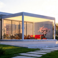 Pergola extérieure autoportante en aluminium, écologique et durable, design moderne, fabrication OEM et ODM sur mesure pour villa, patio, jardin, cour arrière