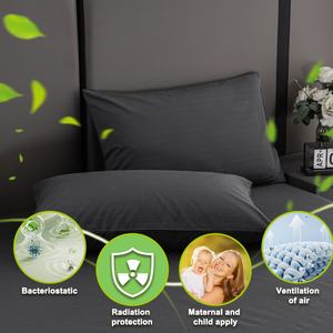 Taie d'oreiller de mise à la terre en coton biologique et fibre d'argent pur, brodée, écologique, douce, respirante, tricotée, pour la maison, directement de l'usine - Product Image 3